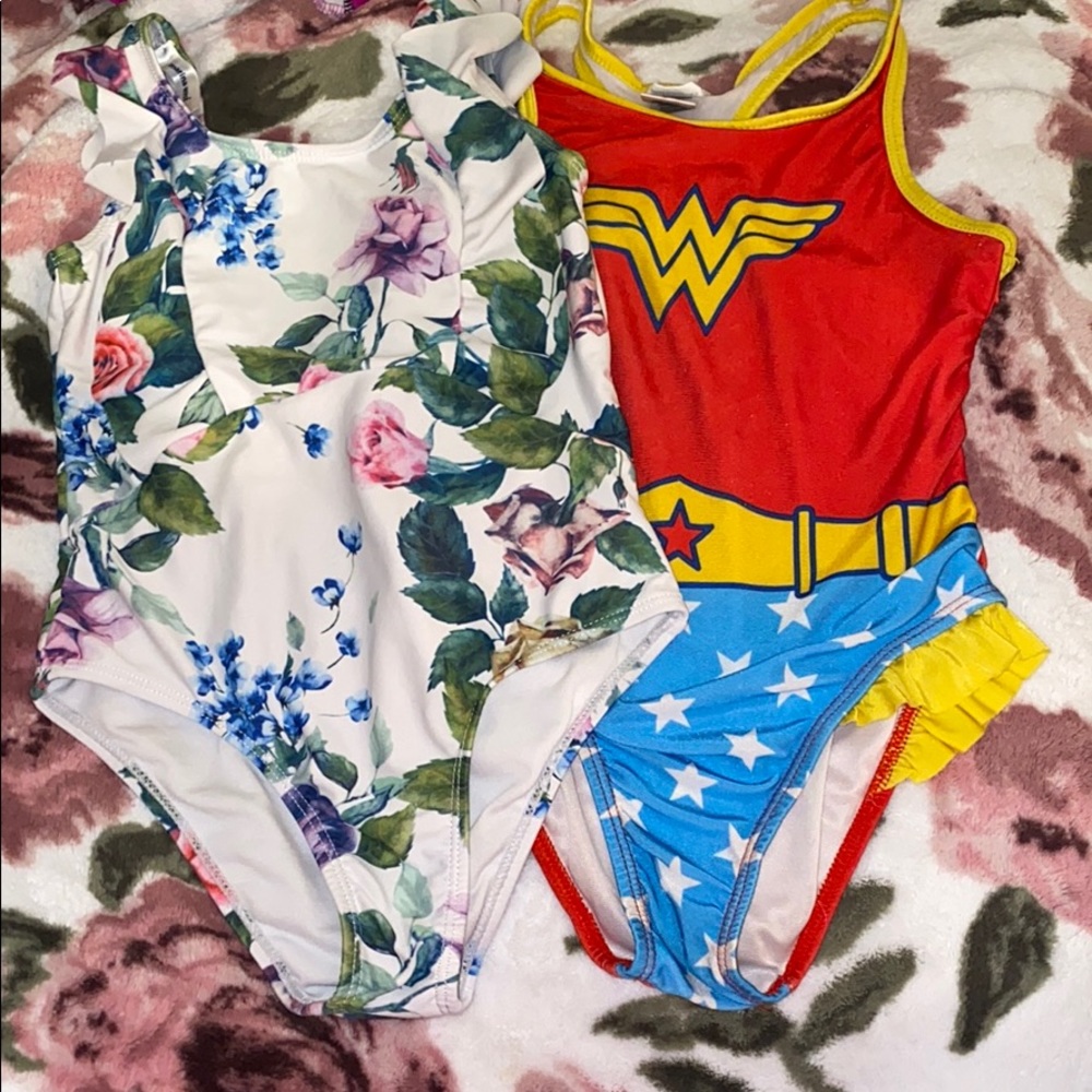 Set of two bathing suits.